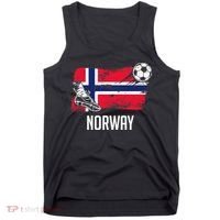 Norway Flag Jersey Norwegian Soccer Team Norwegian Premium Tank Top thumb 0