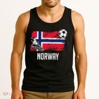 Norway Flag Jersey Norwegian Soccer Team Norwegian Premium Tank Top thumb 3