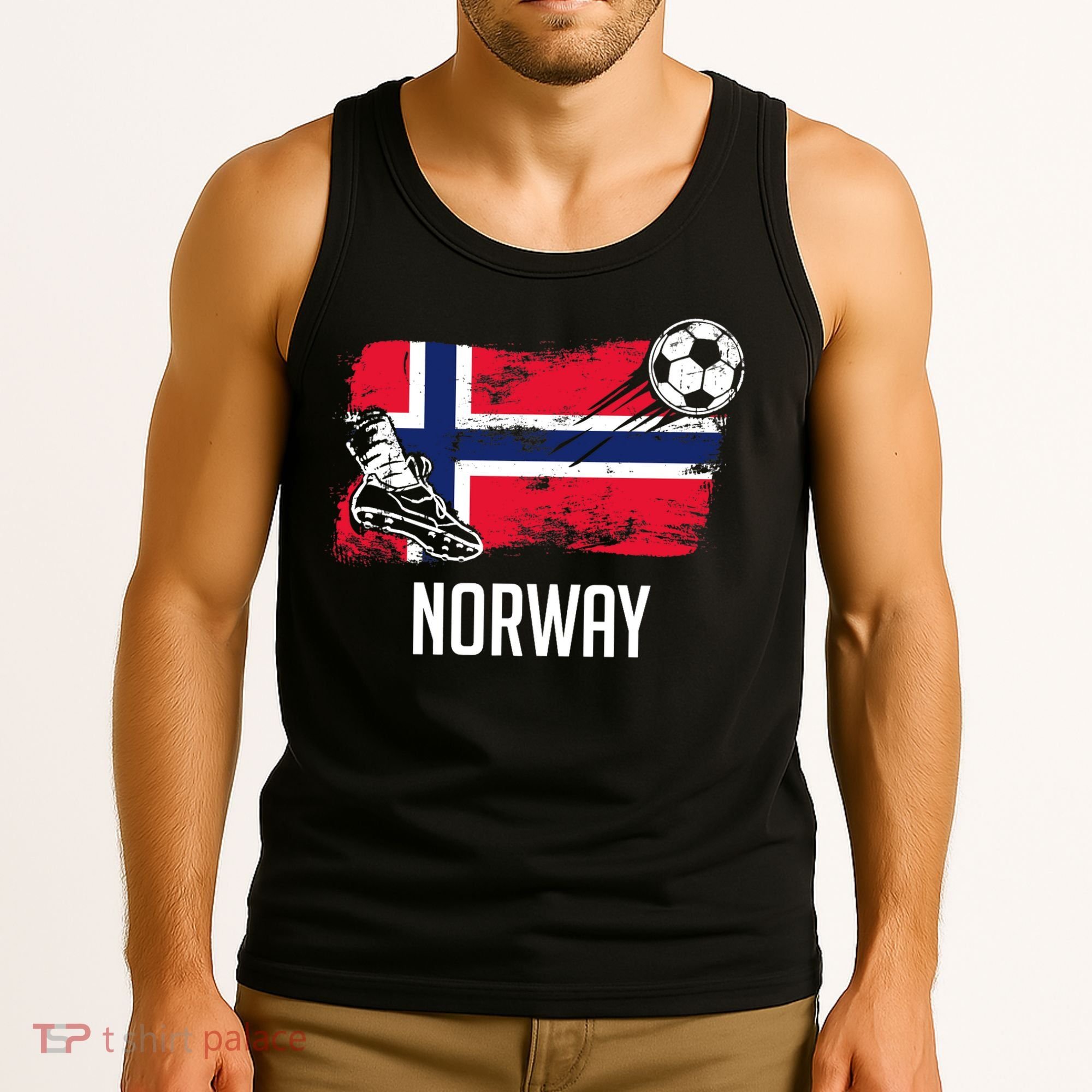 Norway Flag Jersey Norwegian Soccer Team Norwegian Premium Tank Top