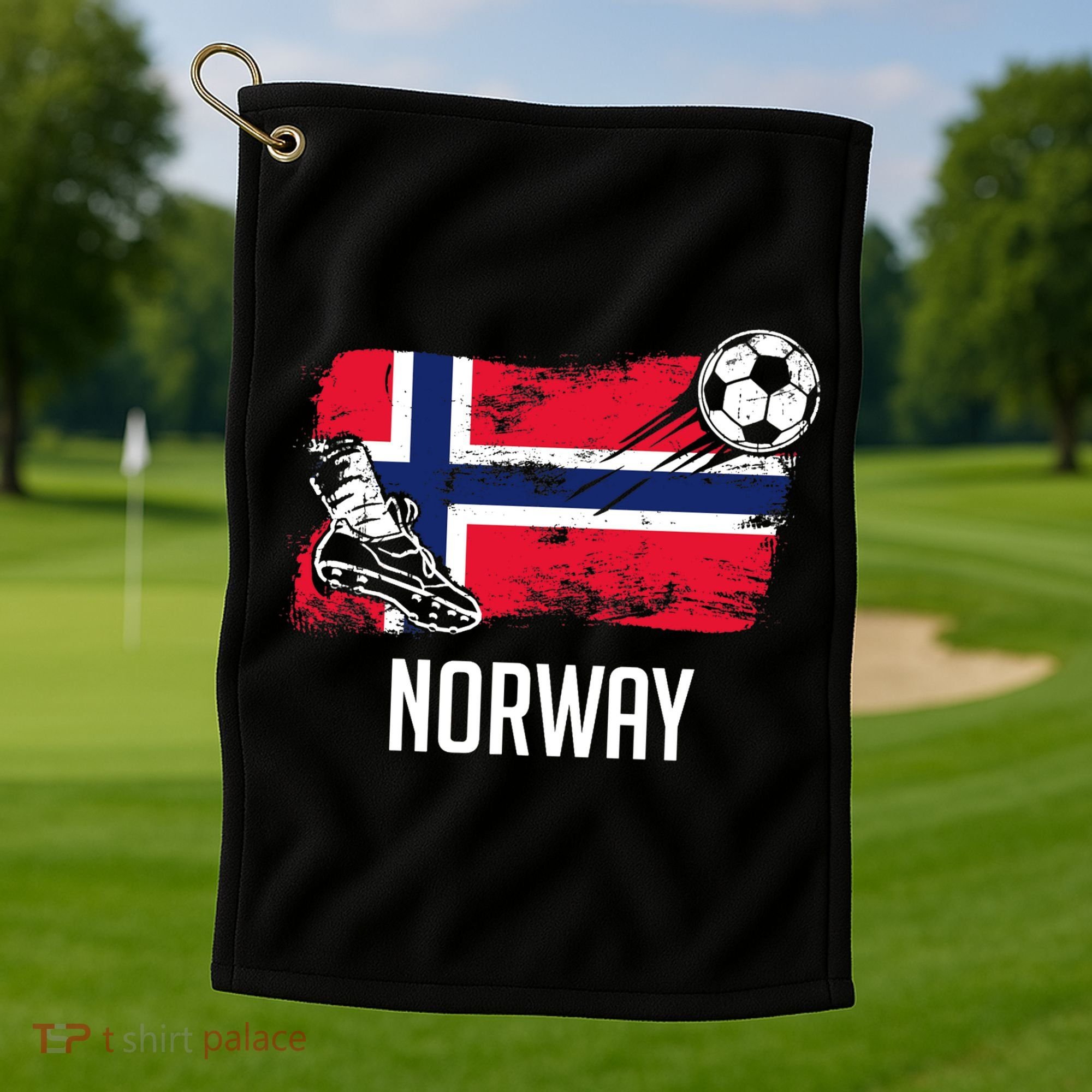 Norway Flag Jersey Norwegian Soccer Team Norwegian Premium Golf Towel
