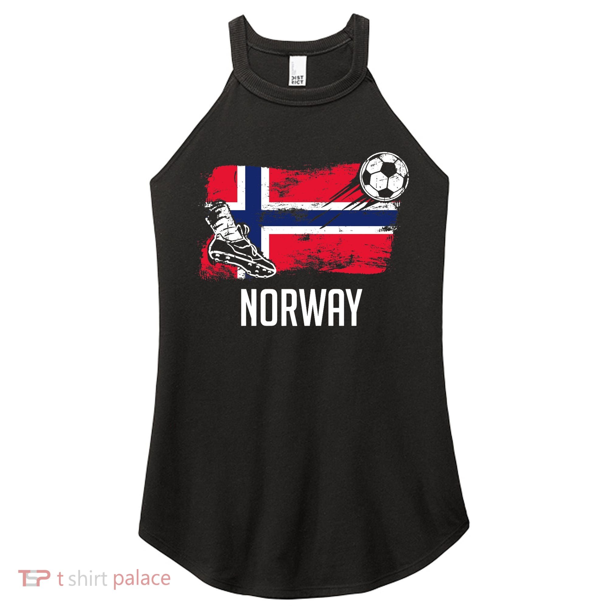 Norway Flag Jersey Norwegian Soccer Team Norwegian Premium Women's Perfect Tri Rocker Tank