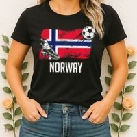 Norway Flag Jersey Norwegian Soccer Team Norwegian Premium Women's T-Shirt thumb 2