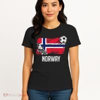 Norway Flag Jersey Norwegian Soccer Team Norwegian Premium Women's T-Shirt thumb 4