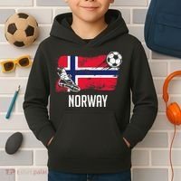 Norway Flag Jersey Norwegian Soccer Team Norwegian Premium Kids Hoodie thumb 2