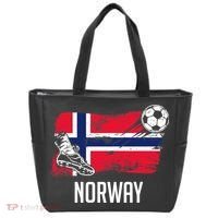 Norway Flag Jersey Norwegian Soccer Team Norwegian Premium Tote Bag thumb 0