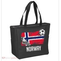 Norway Flag Jersey Norwegian Soccer Team Norwegian Premium Tote Bag thumb 2