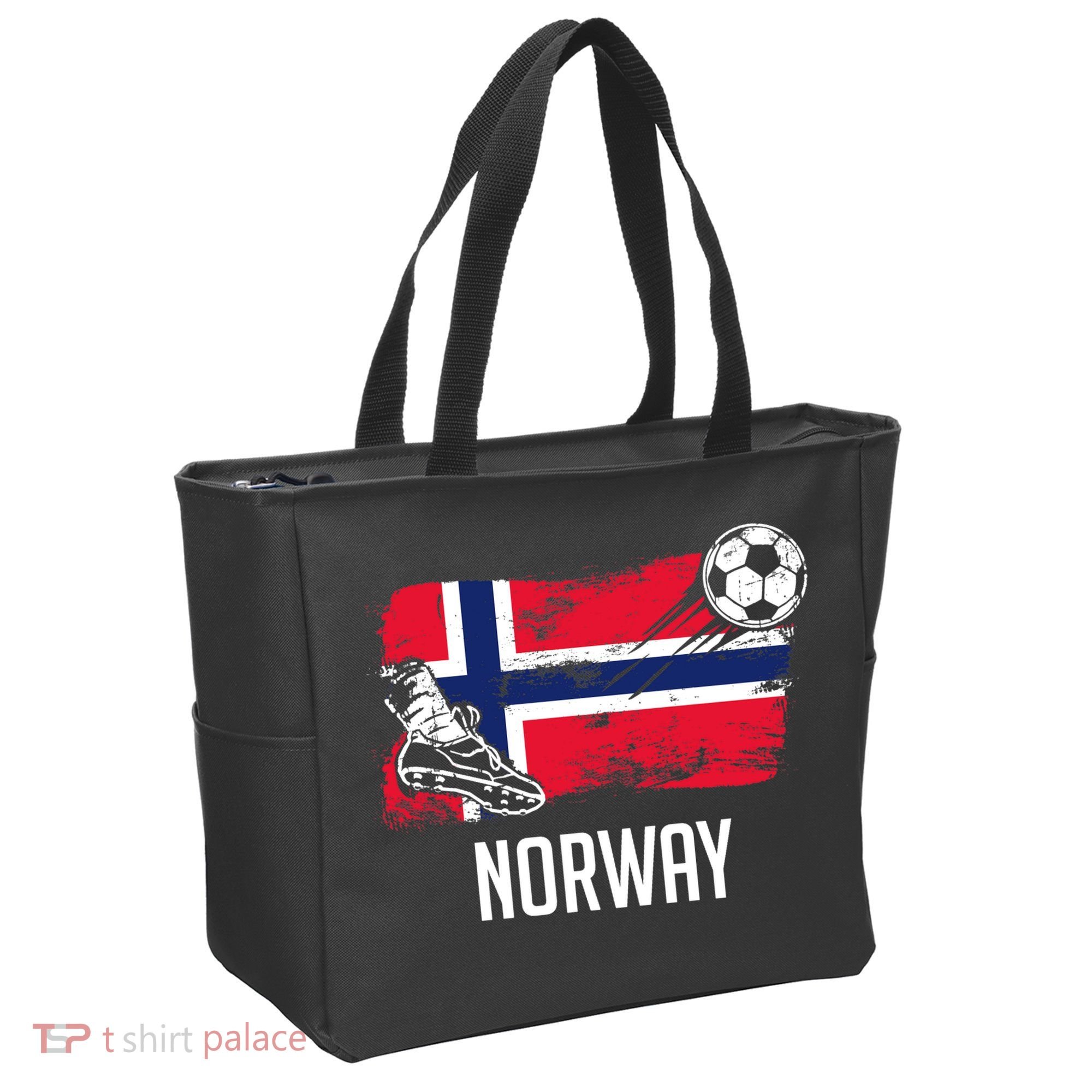 Norway Flag Jersey Norwegian Soccer Team Norwegian Premium Tote Bag