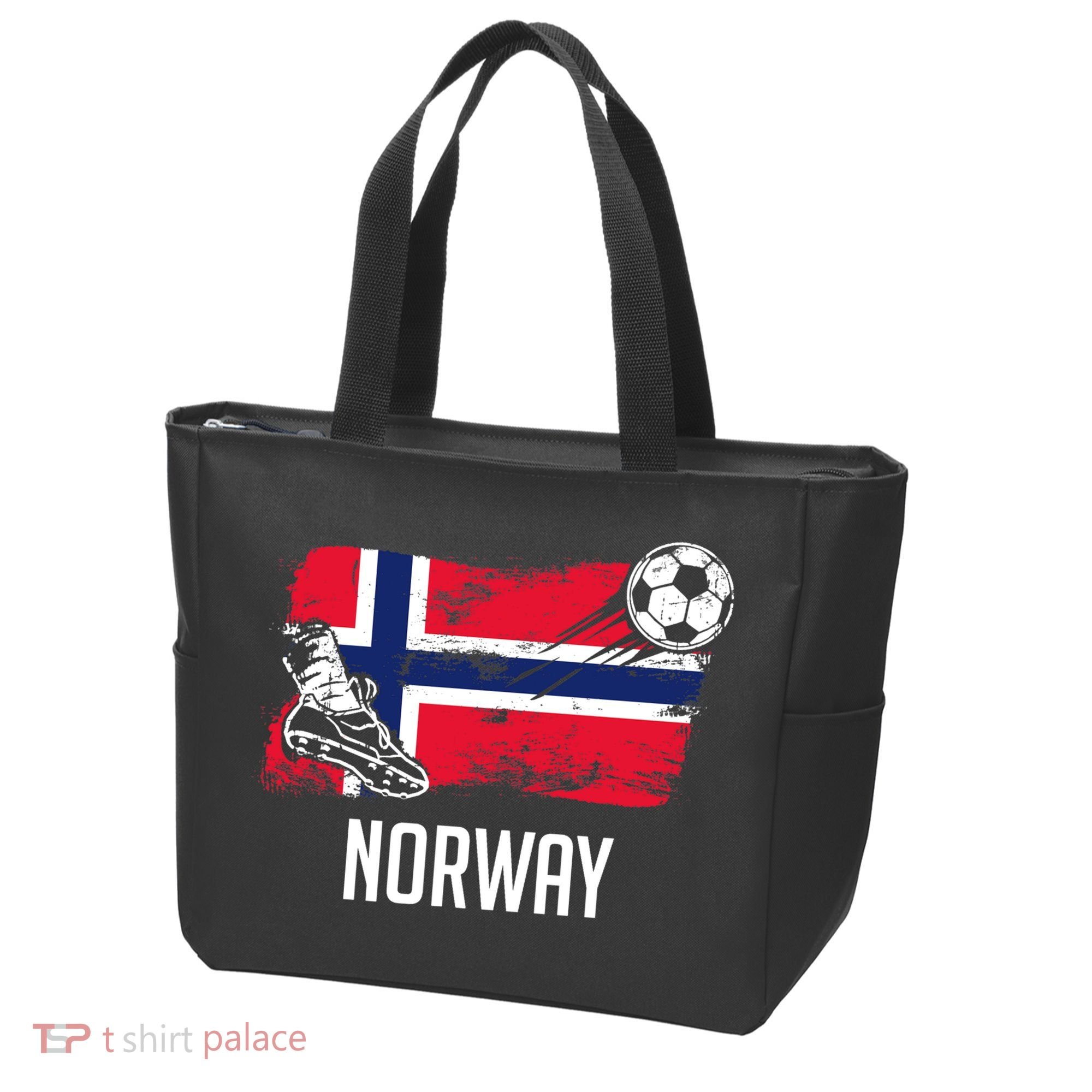 Norway Flag Jersey Norwegian Soccer Team Norwegian Premium Tote Bag