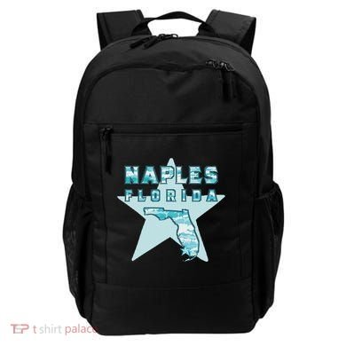 Naples Florida Map Souvenir Design Teal Backpack