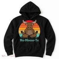 Namoosete Funny Moose And Yoga Pun Workout Hoodie thumb 0