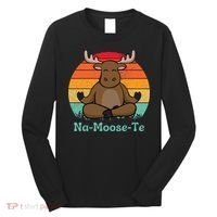 Namoosete Funny Moose And Yoga Pun Workout Long Sleeve Shirt thumb 0