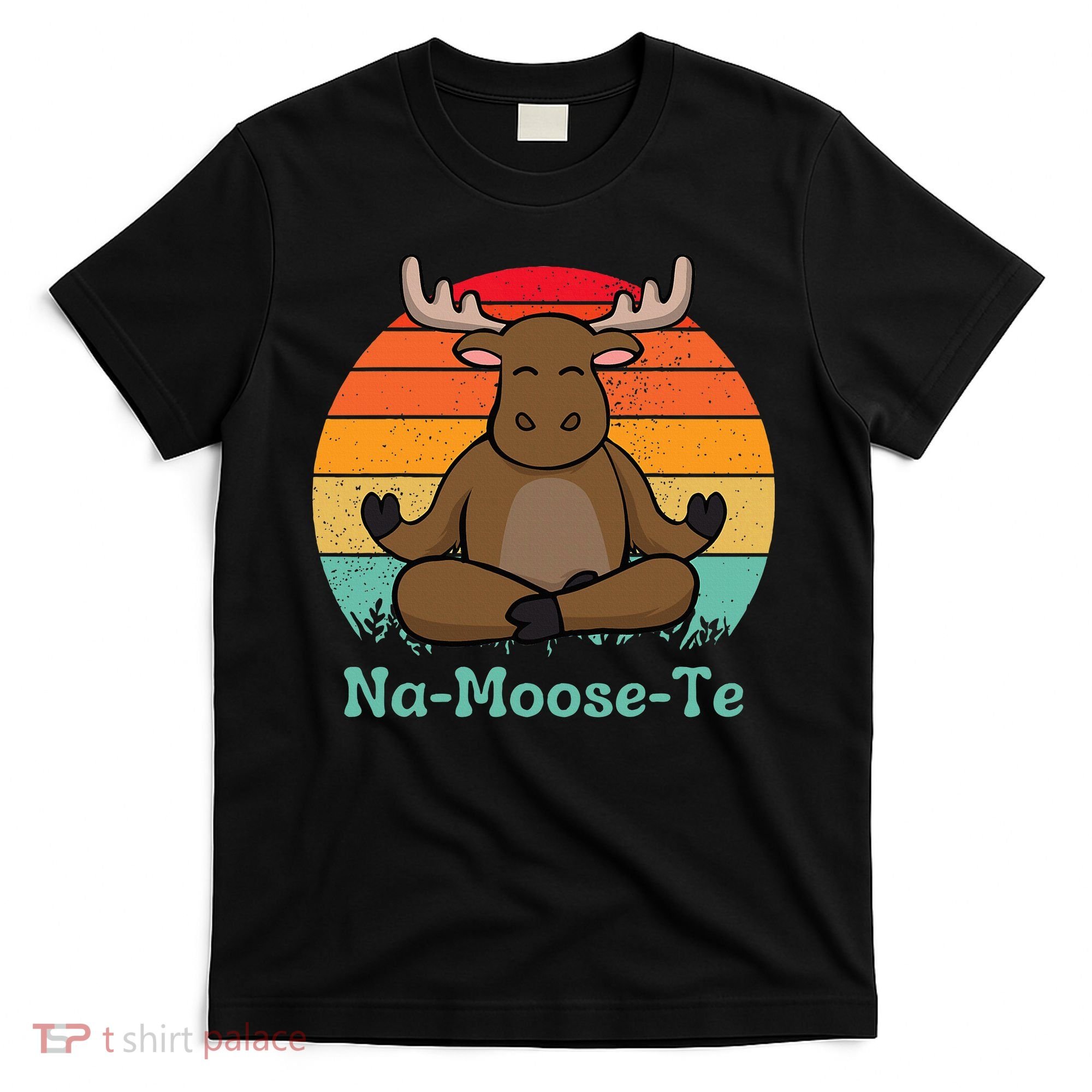 Namoosete Funny Moose And Yoga Pun Workout T-Shirt