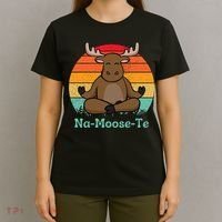 Namoosete Funny Moose And Yoga Pun Workout T-Shirt thumb 4