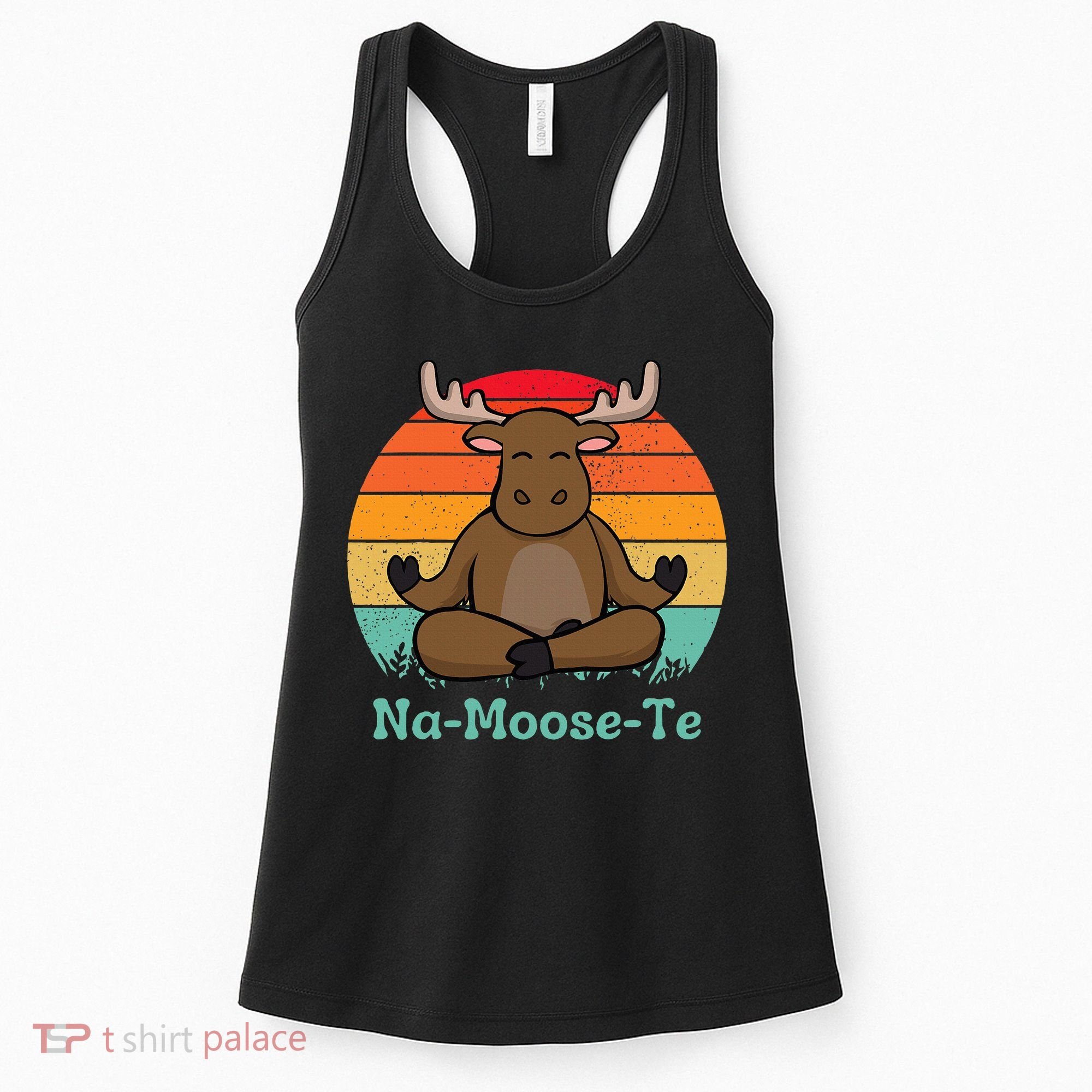 Namoosete Funny Moose And Yoga Pun Workout Women's Tank Top