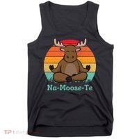 Namoosete Funny Moose And Yoga Pun Workout Tank Top thumb 0