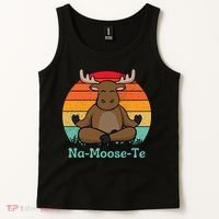 Namoosete Funny Moose And Yoga Pun Workout Tank Top thumb 2