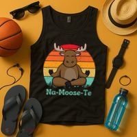 Namoosete Funny Moose And Yoga Pun Workout Tank Top thumb 4