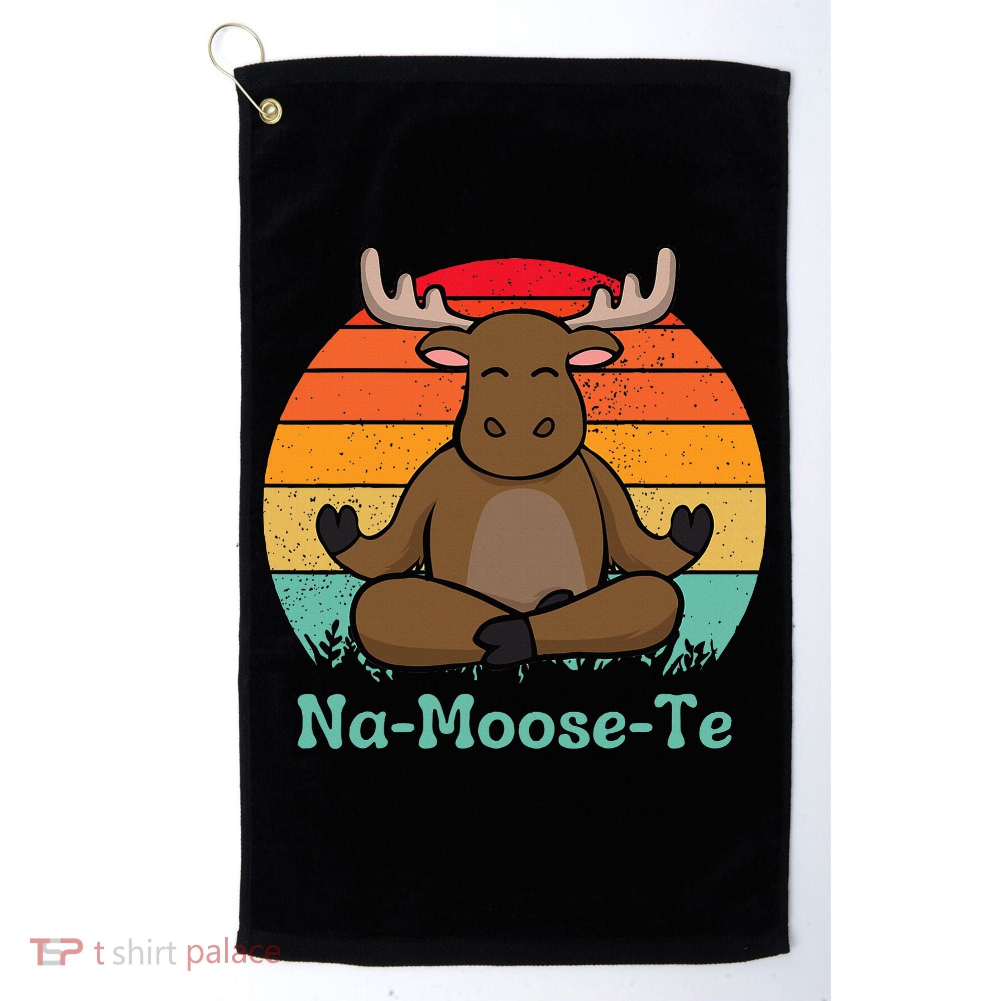 Namoosete Funny Moose And Yoga Pun Workout Golf Towel