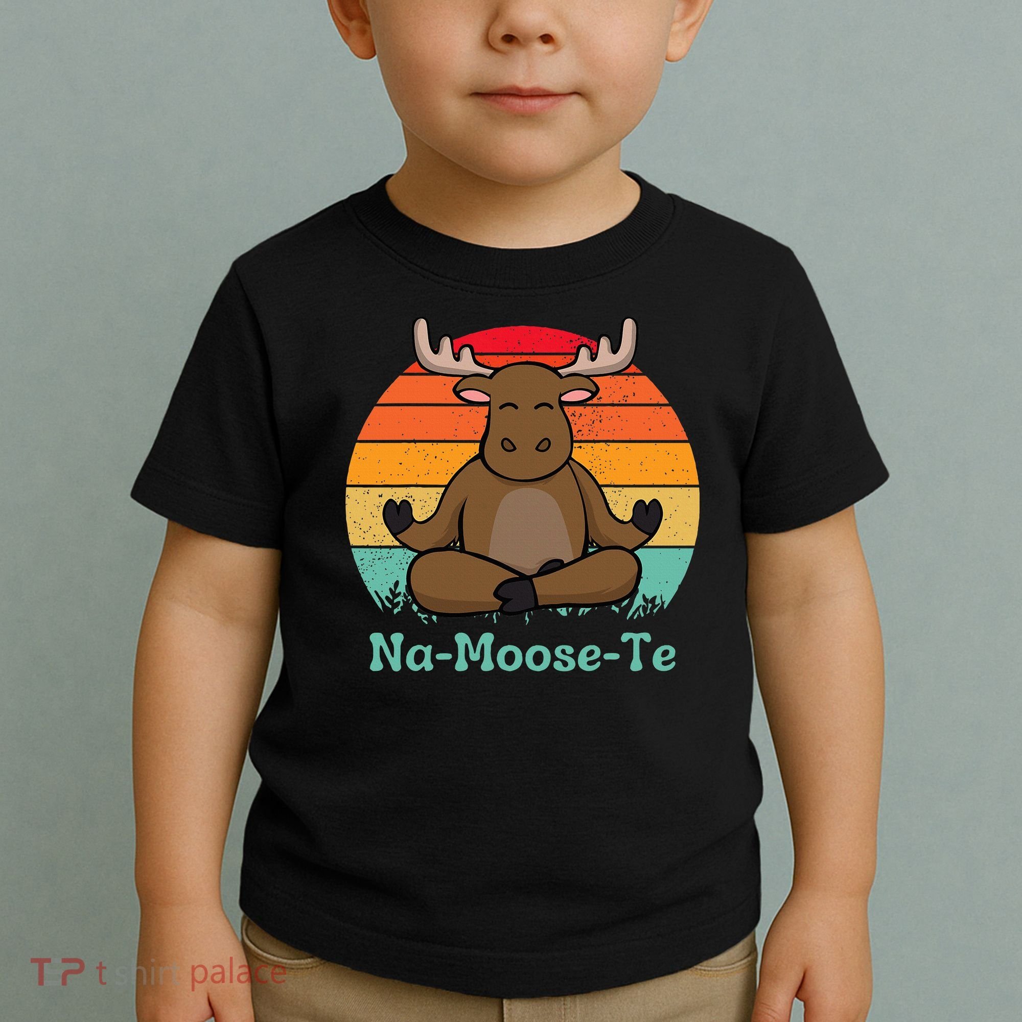 Namoosete Funny Moose And Yoga Pun Workout Toddler T-Shirt