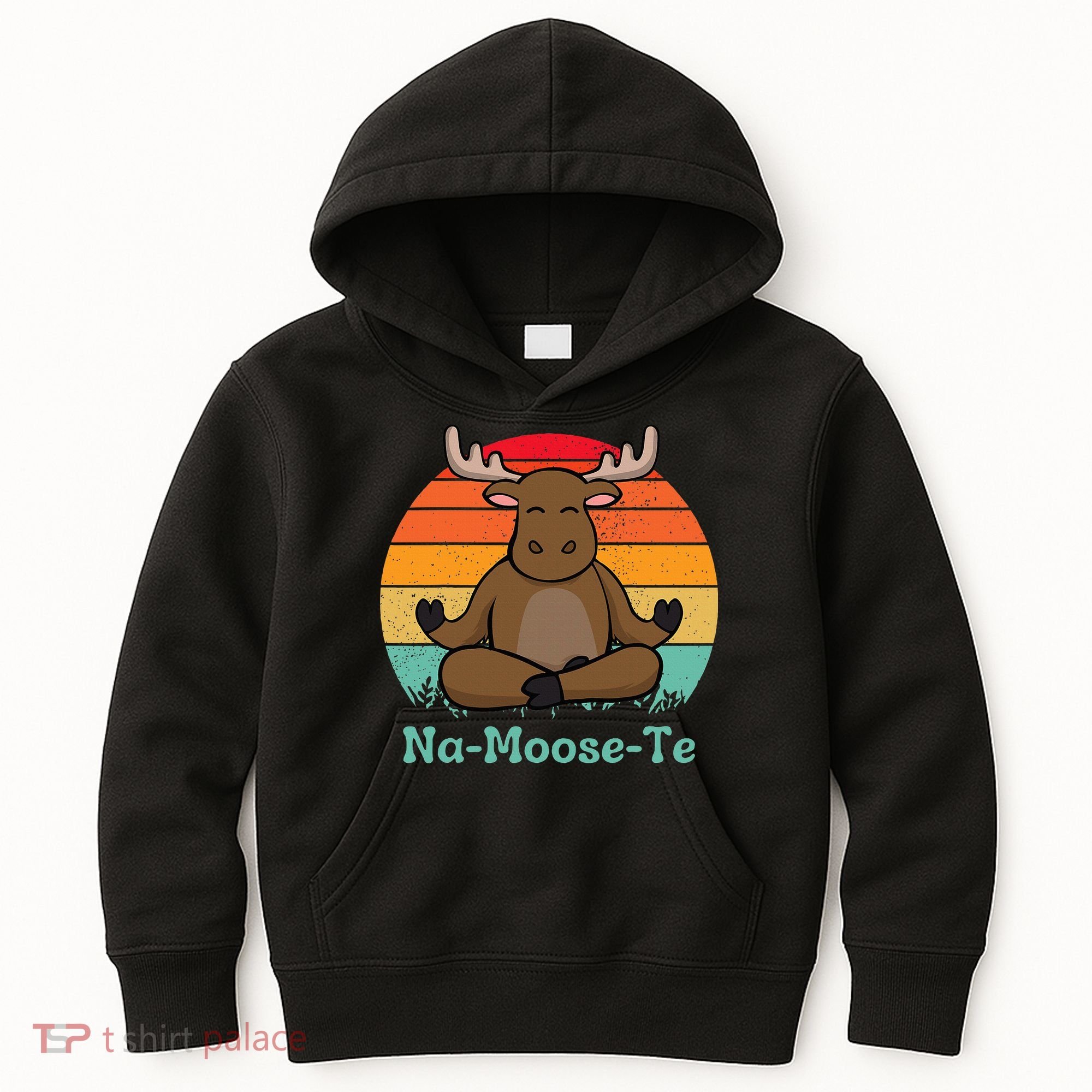 Namoosete Funny Moose And Yoga Pun Workout Kids Hoodie