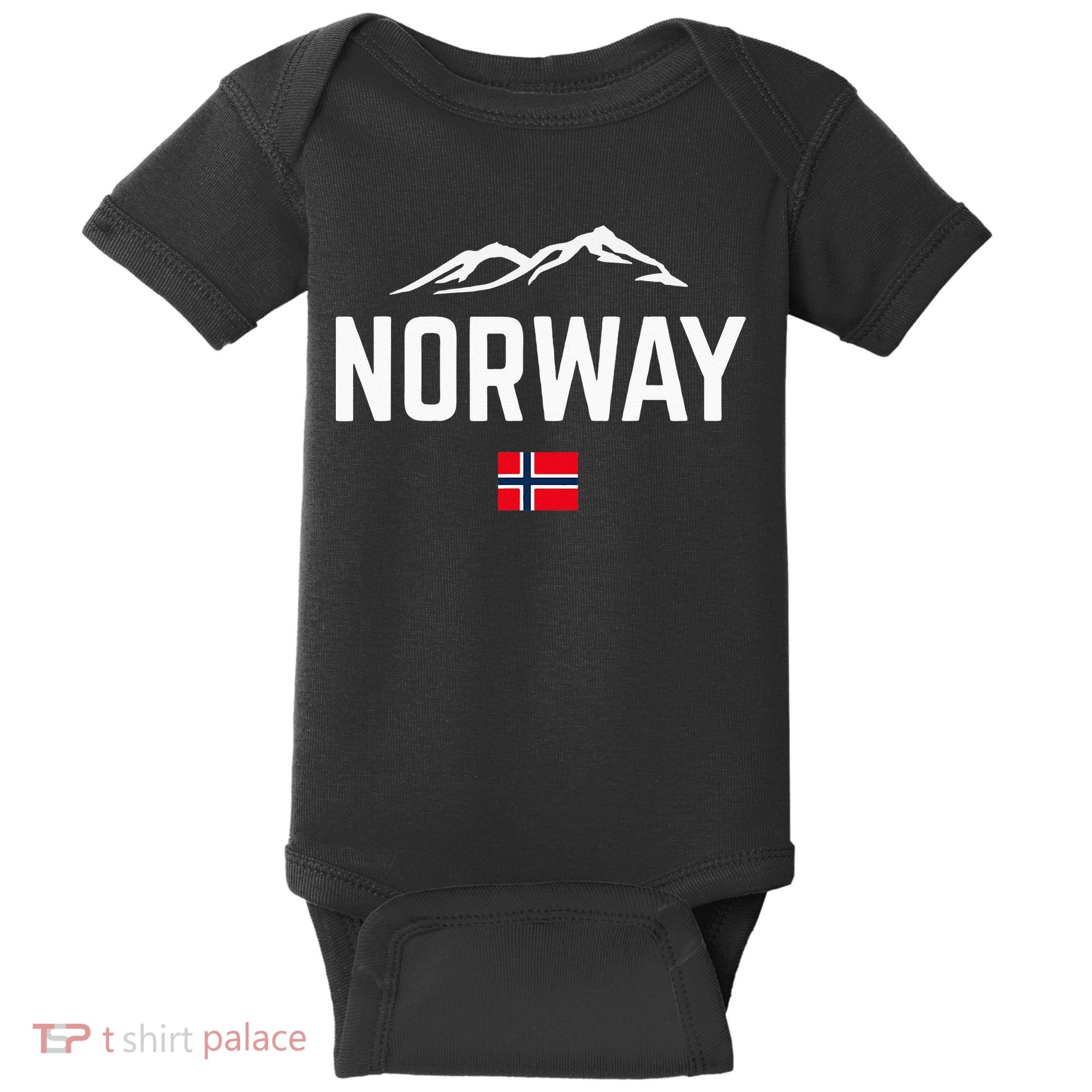 NORWAY Flag Men Women Kids NORWAY Baby Bodysuit
