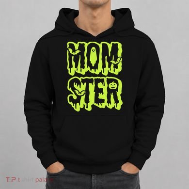 Neon Funny Momter Mom Monster Halloween Family Matching Hoodie