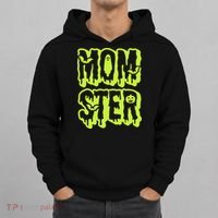 Neon Funny Momter Mom Monster Halloween Family Matching Hoodie thumb 0