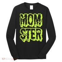 Neon Funny Momter Mom Monster Halloween Family Matching Long Sleeve Shirt thumb 0