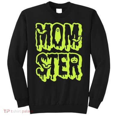 Neon Funny Momter Mom Monster Halloween Family Matching Sweatshirt