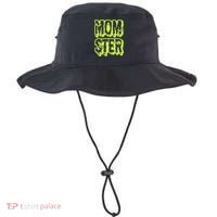 Neon Funny Momter Mom Monster Halloween Family Matching Bucket Hat thumb 0