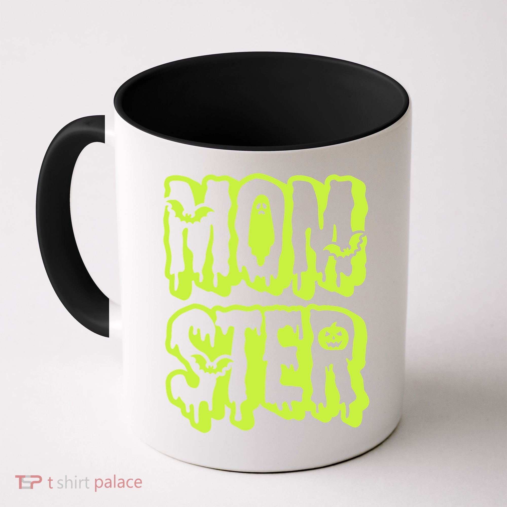 Neon Funny Momter Mom Monster Halloween Family Matching Coffee Mug