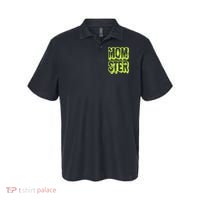 Neon Funny Momter Mom Monster Halloween Family Matching Polo thumb 0