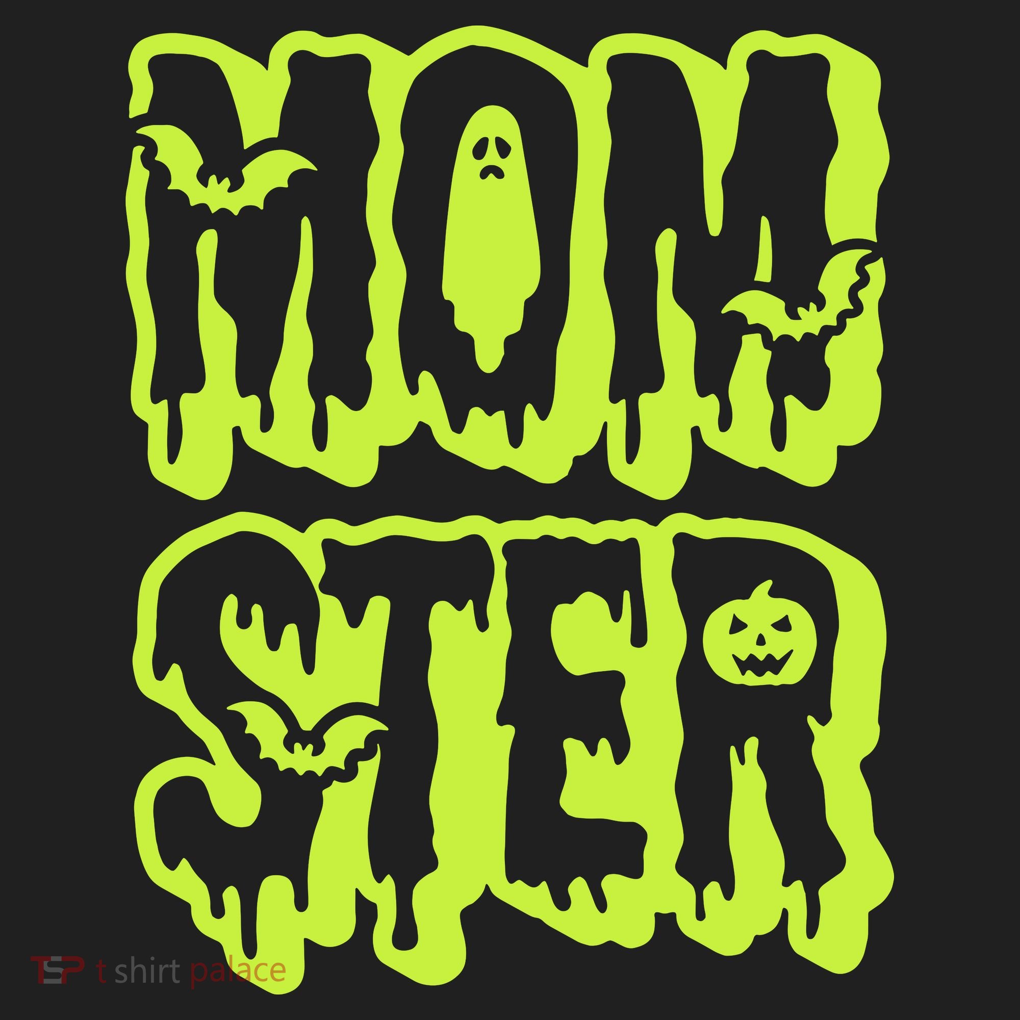 Neon Funny Momter Mom Monster Halloween Family Matching Hat