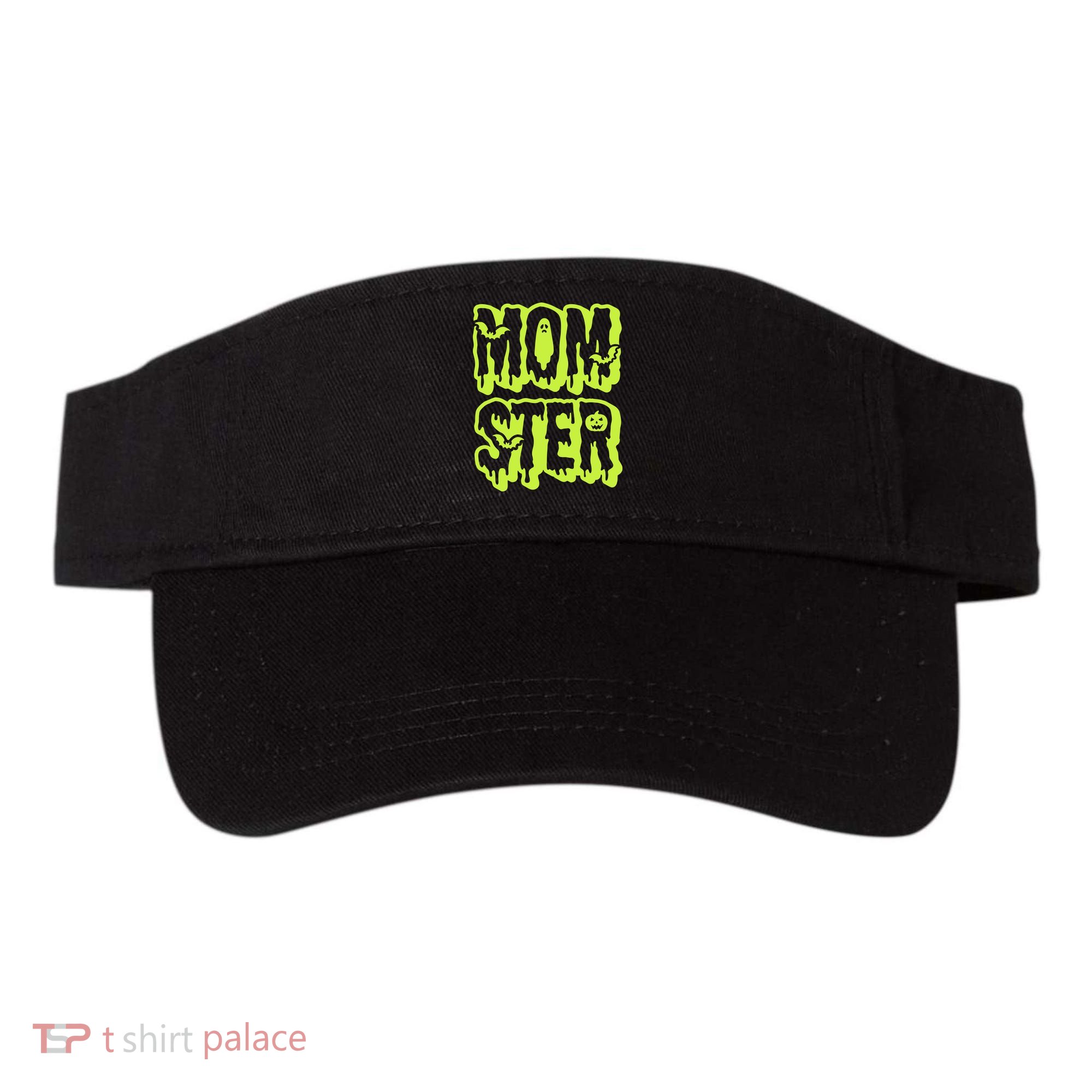 Neon Funny Momter Mom Monster Halloween Family Matching Visor