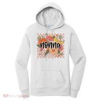 Nonna Floral Mother'S Day Wildflower Girl Checkered Women's Hoodie thumb 0