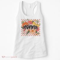 Nonna Floral Mother'S Day Wildflower Girl Checkered Women's Tank Top thumb 0