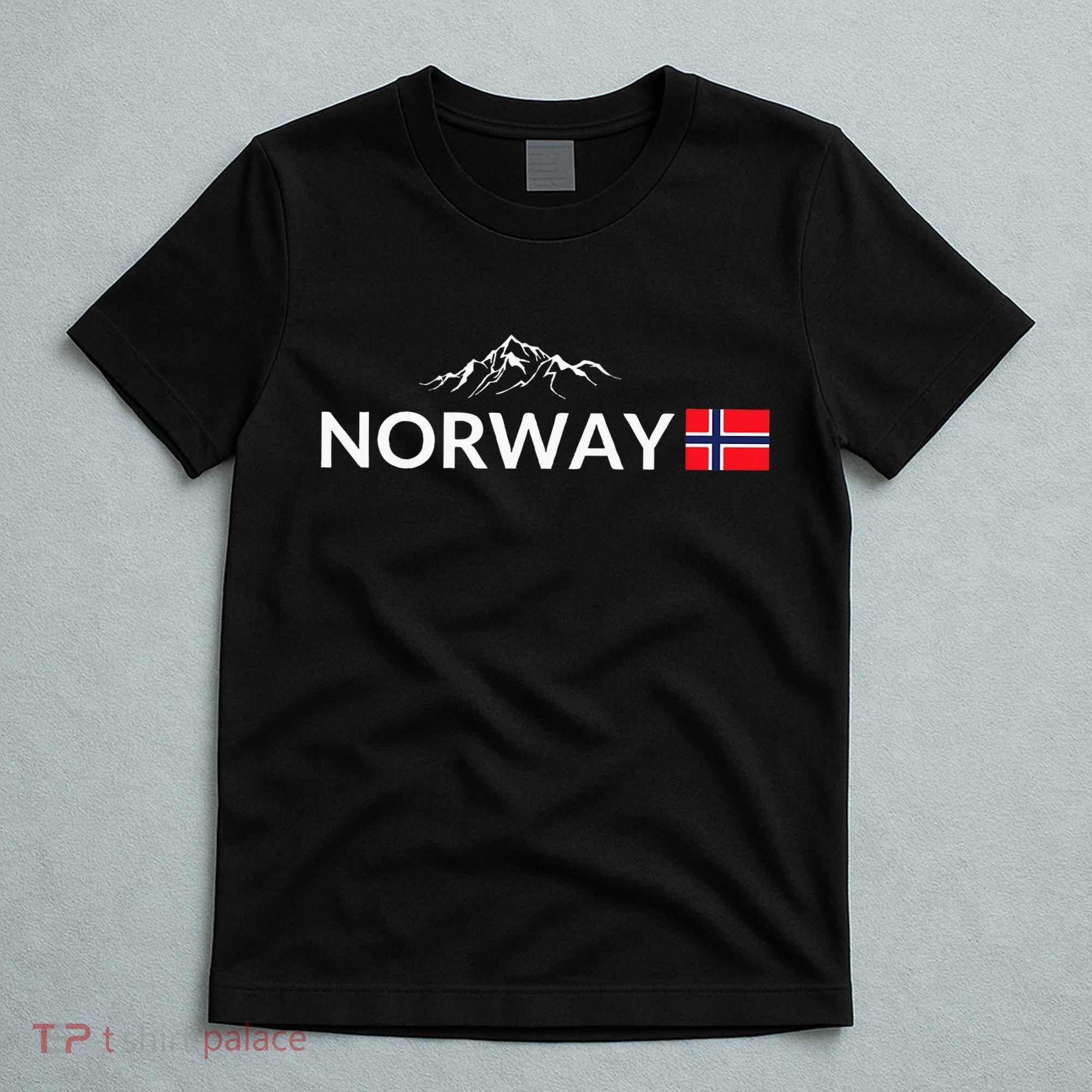 Norway Flag Mountain Outdoor Trip In Norway T-Shirt