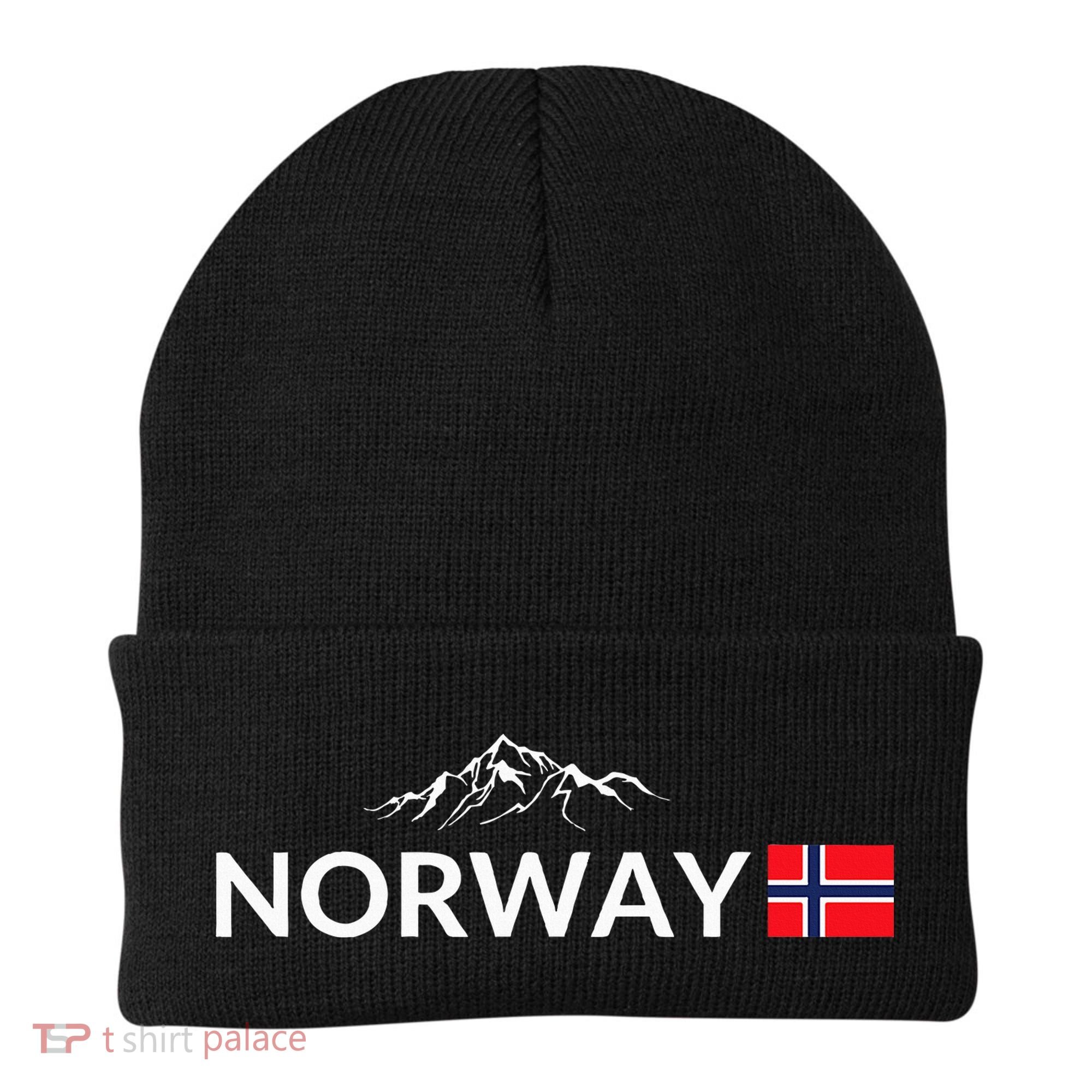Norway Flag Mountain Outdoor Trip In Norway Beanie