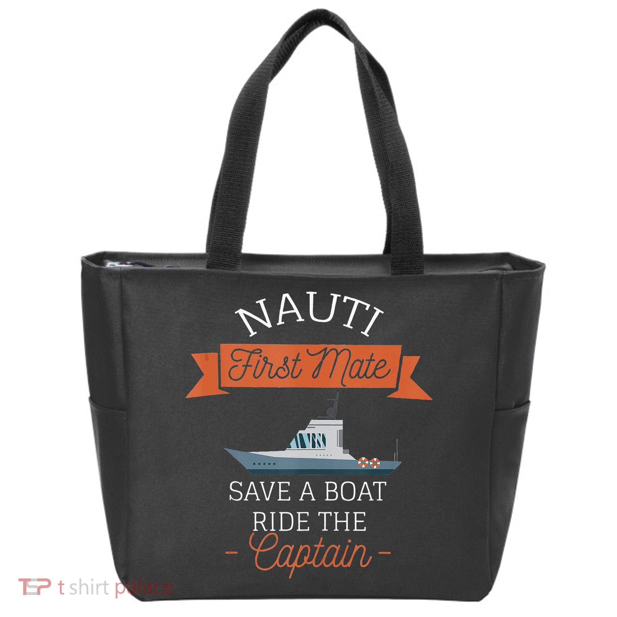 Nauti First Mate Save A Boat Ride The Captain Tote Bag