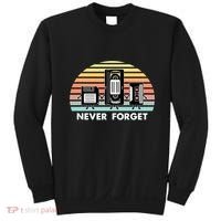 Never Forget Media Floppy Disk Vhs Casette Audio Tape Sweatshirt thumb 0