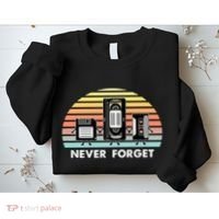 Never Forget Media Floppy Disk Vhs Casette Audio Tape Sweatshirt thumb 2