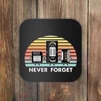 Never Forget Media Floppy Disk Vhs Casette Audio Tape Coaster thumb 0