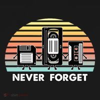 Never Forget Media Floppy Disk Vhs Casette Audio Tape Women's Hoodie thumb 2