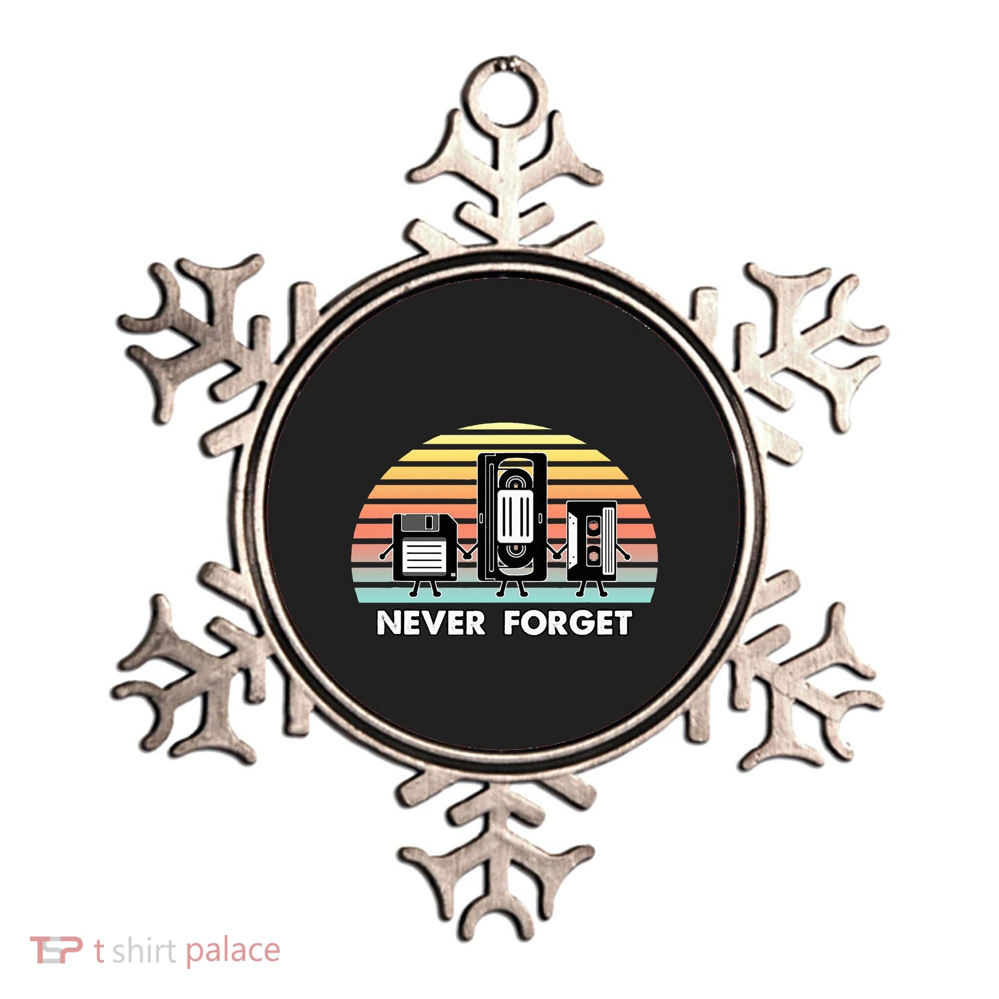 Never Forget Media Floppy Disk Vhs Casette Audio Tape Ornament