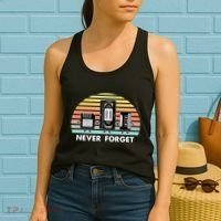 Never Forget Media Floppy Disk Vhs Casette Audio Tape Women's Tank Top thumb 2