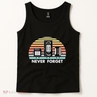 Never Forget Media Floppy Disk Vhs Casette Audio Tape Tank Top thumb 2