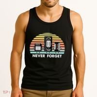 Never Forget Media Floppy Disk Vhs Casette Audio Tape Tank Top thumb 3