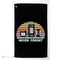 Never Forget Media Floppy Disk Vhs Casette Audio Tape Golf Towel thumb 0