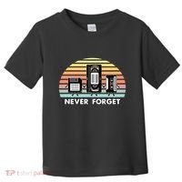 Never Forget Media Floppy Disk Vhs Casette Audio Tape Toddler T-Shirt thumb 0