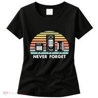 Never Forget Media Floppy Disk Vhs Casette Audio Tape Women's T-Shirt thumb 0